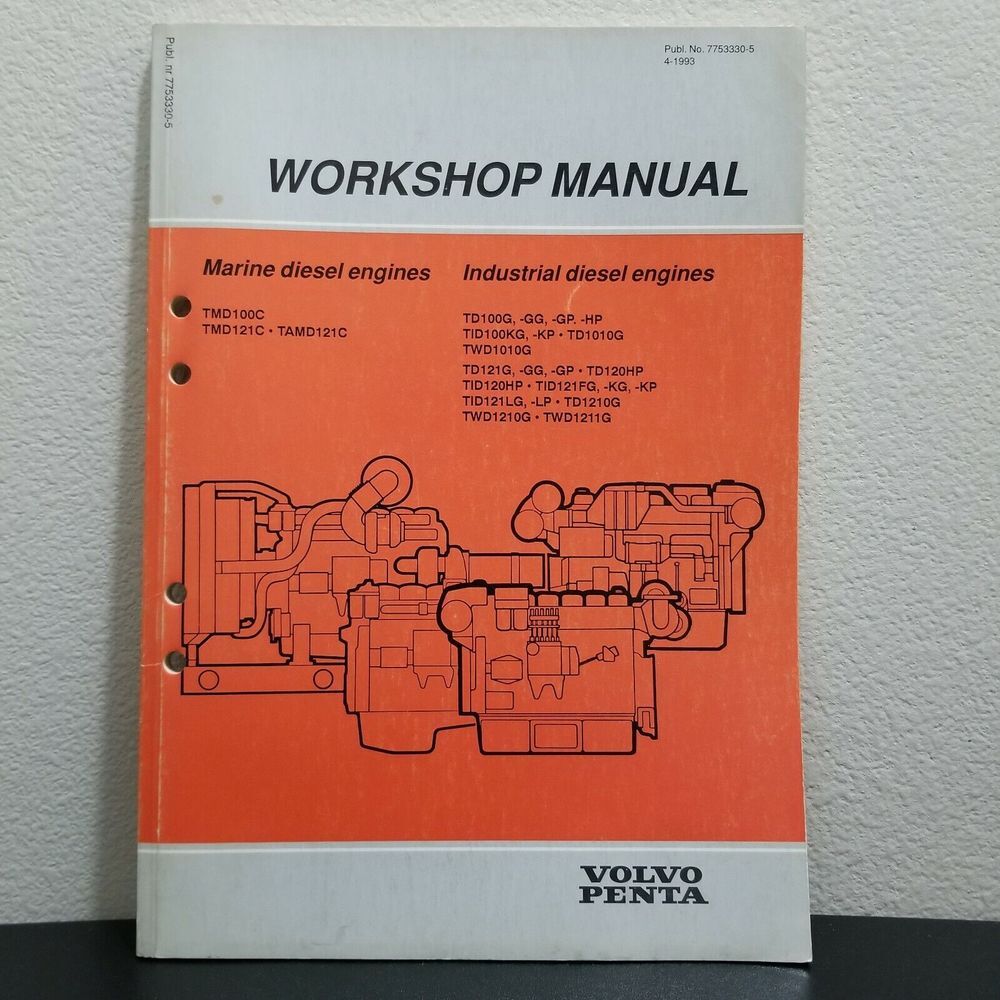 Factory Volvo Penta Marine Industrial Diesel Engine Workshop Repair‎ Manual 1993